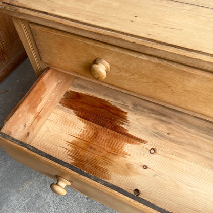 Antique Pine Chest Of Drawers - #1696