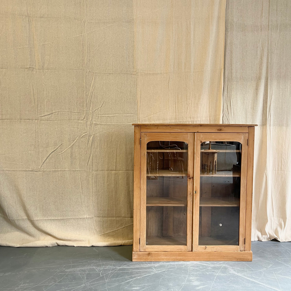 Antique Pine Glazed Cupboard - #2282