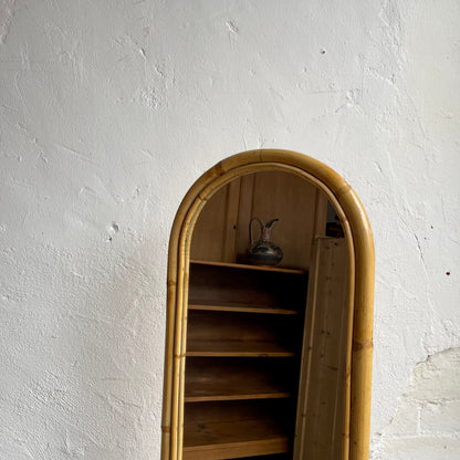 Vintage Freestanding Bamboo Mirror - #1798