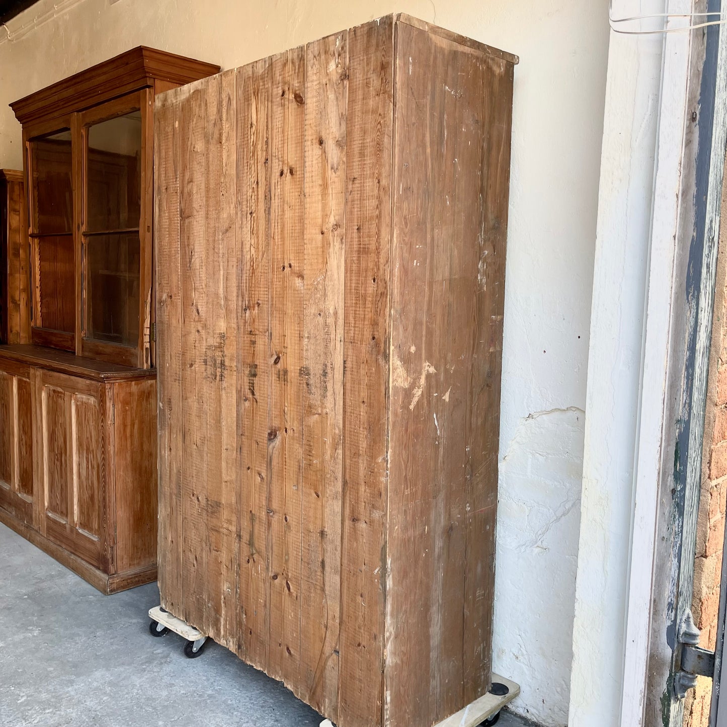 Antique Pine School Cupboard -#1446