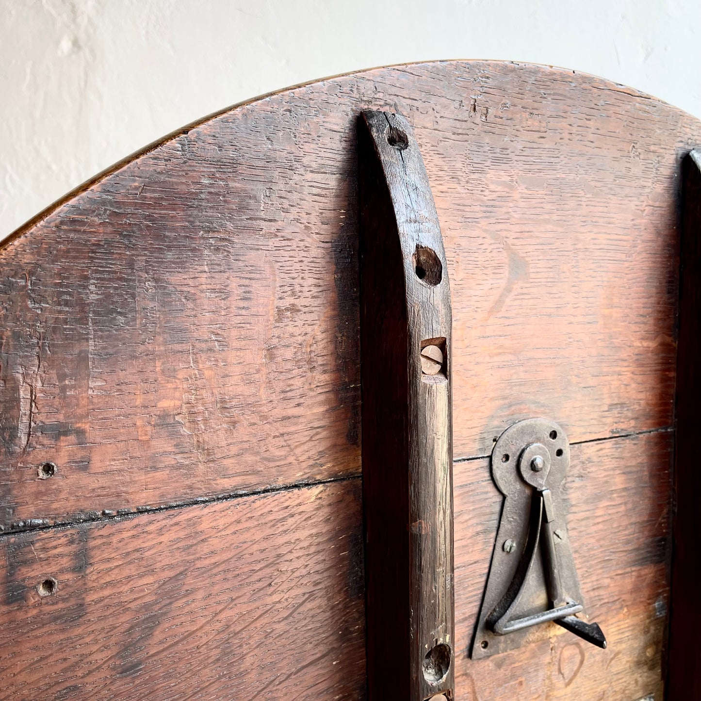 Antique Oak Tilt Top Table -#1615