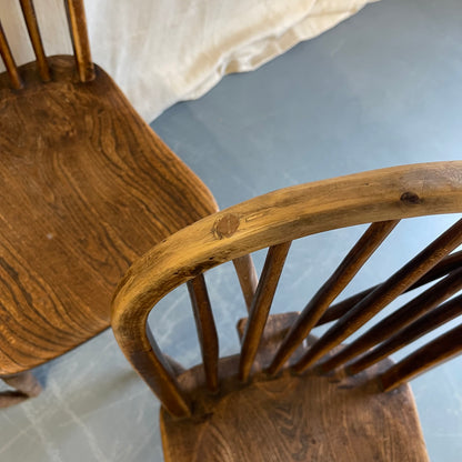Set of Six Antique Farmhouse Chairs - #2255