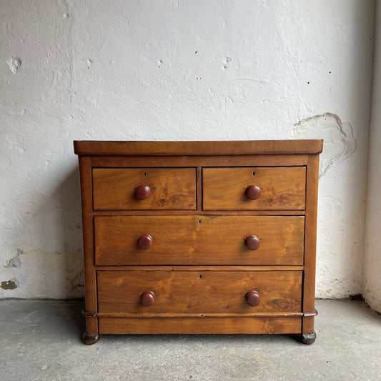 Antique Pine Chest Of Drawers -#1832