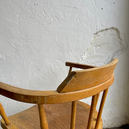 Antique Pine Captains Chair - #1841