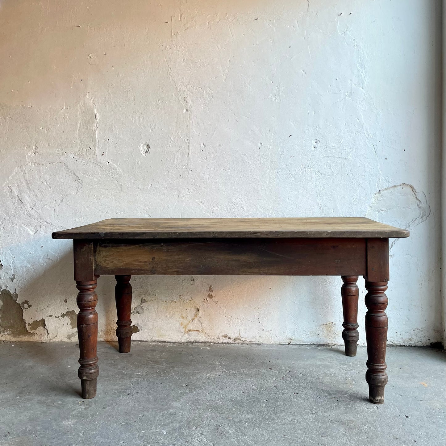 Antique Victorian Scrub Top Table - #1874