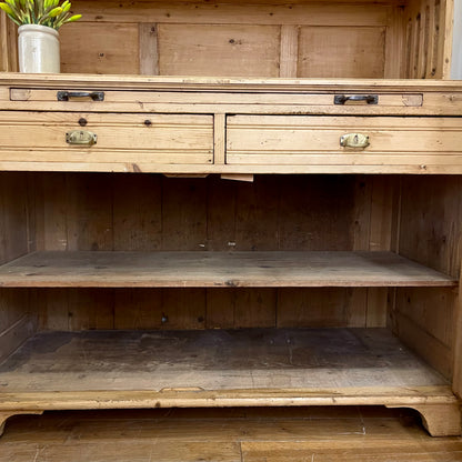 Antique Pine Glazed Cupboard - #1867