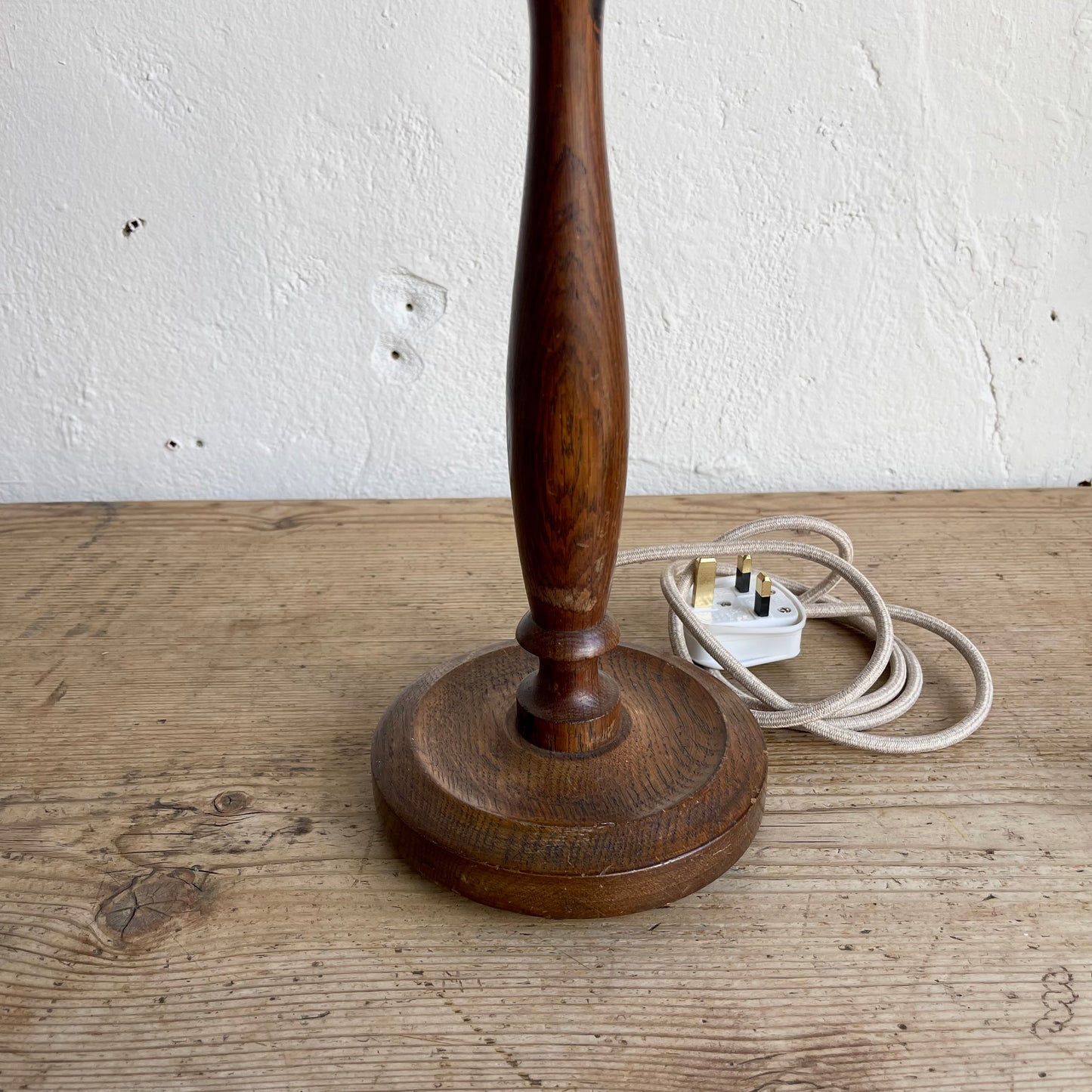 Antique Wooden lamp & Shade