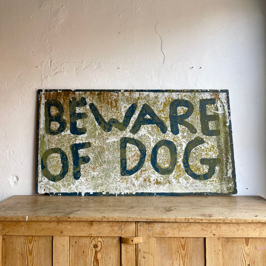 Vintage “Beware Of Dog” Sign - #1739