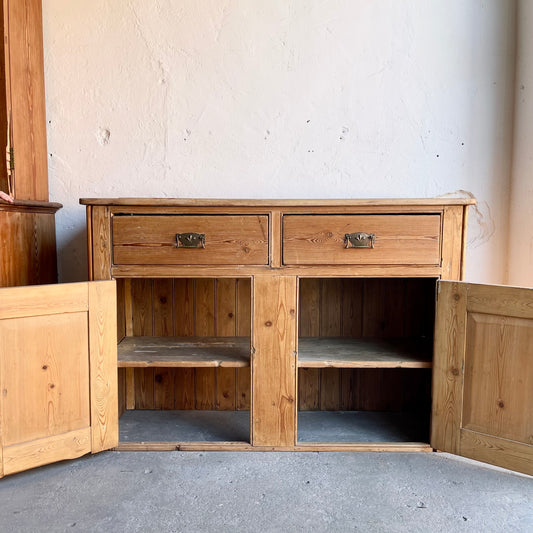 Unrestored Antique Pine Dresser Base -#1552