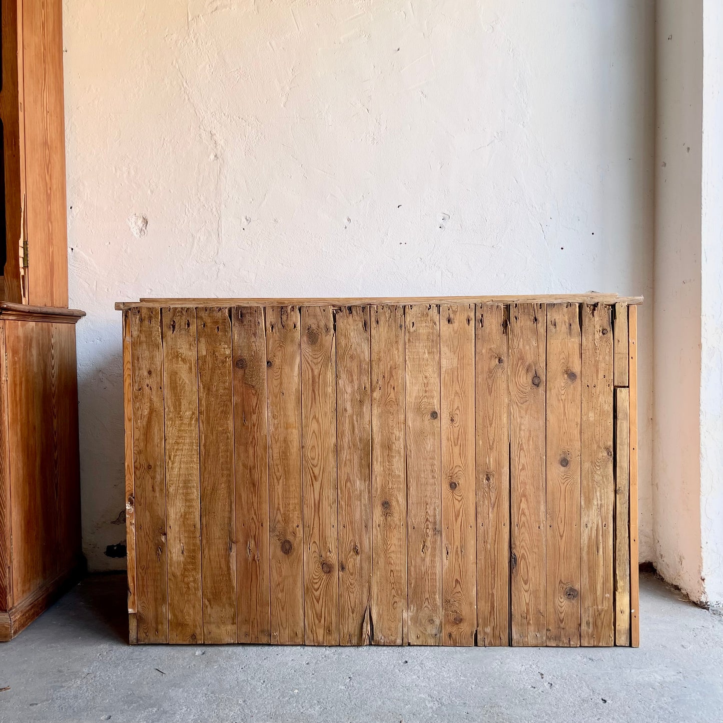 Unrestored Antique Pine Dresser Base -#1552