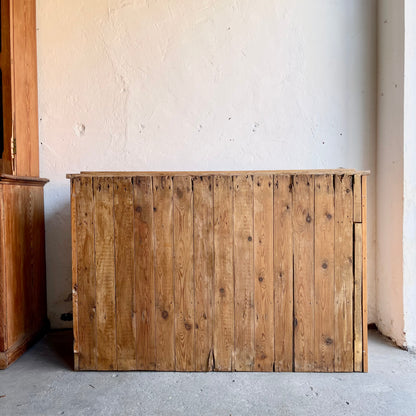 Unrestored Antique Pine Dresser Base -#1552