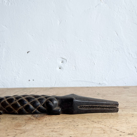 Vintage Hand Carved Wooden Crocodile