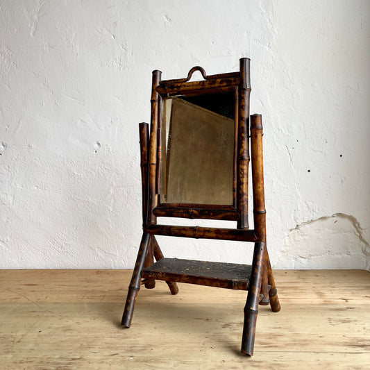 Antique Victorian Bamboo Mirror