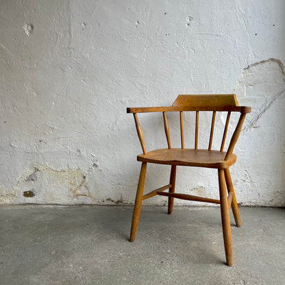 Antique Pine Captains Chair - #1841