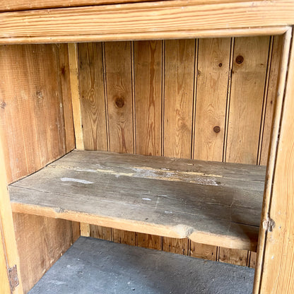 Unrestored Antique Pine Dresser Base -#1552