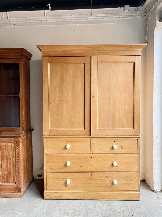 Antique Pine Linen Press - #1610