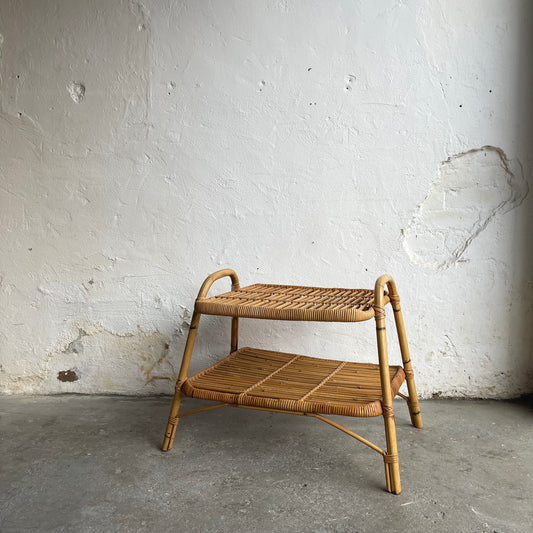 Vintage Rattan & Cane Coffee Table - #1869