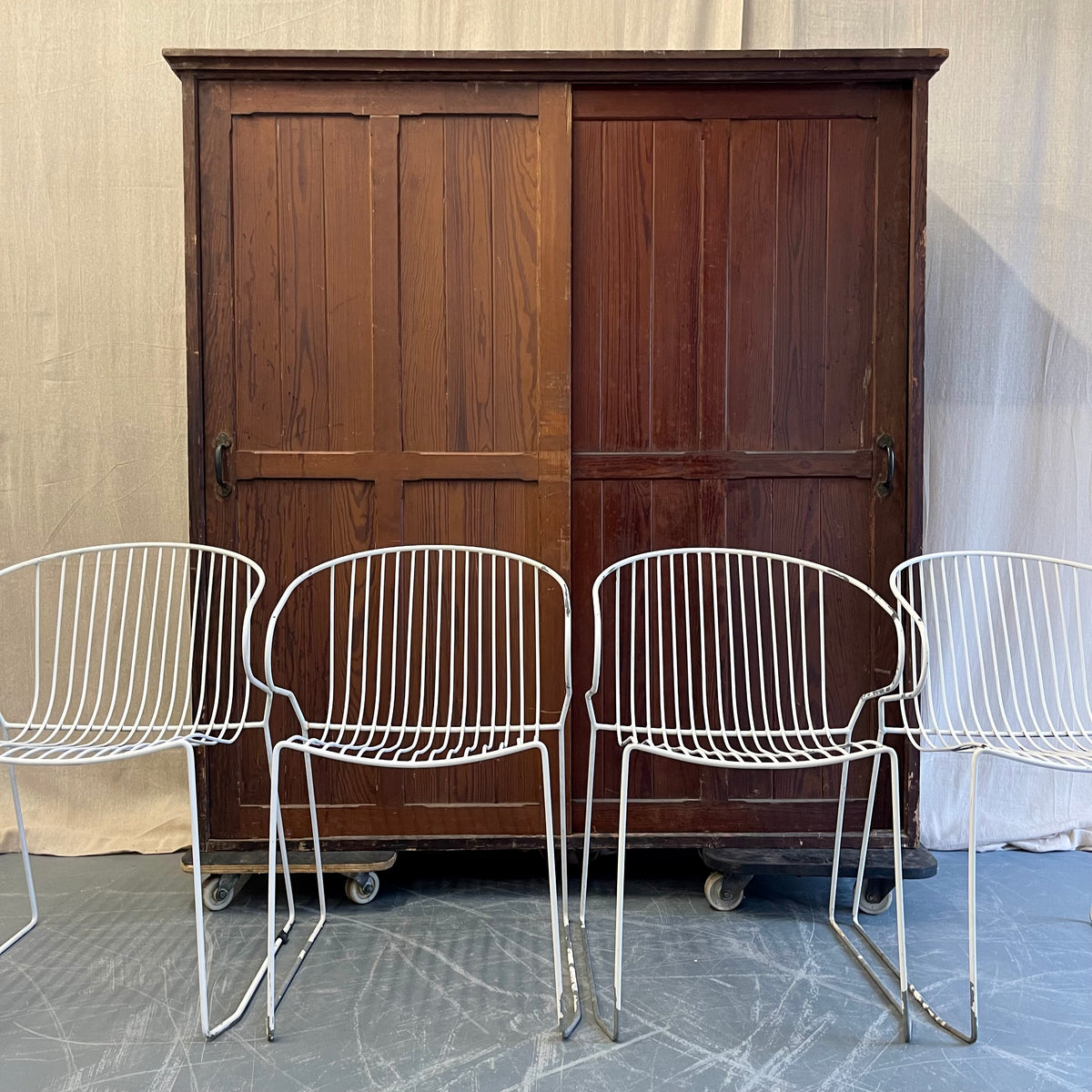 Set of Four Metal Painted Chairs - #2403
