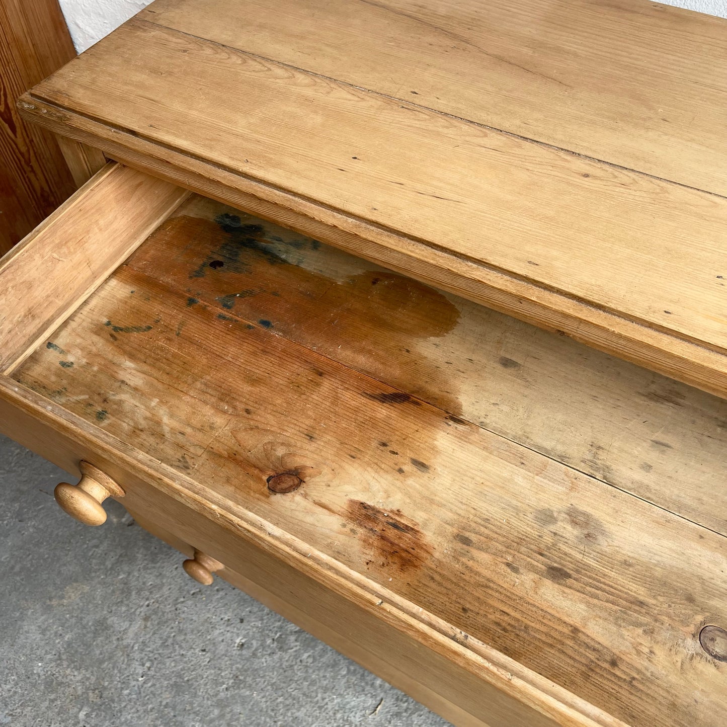Antique Pine Chest Of Drawers - #1696