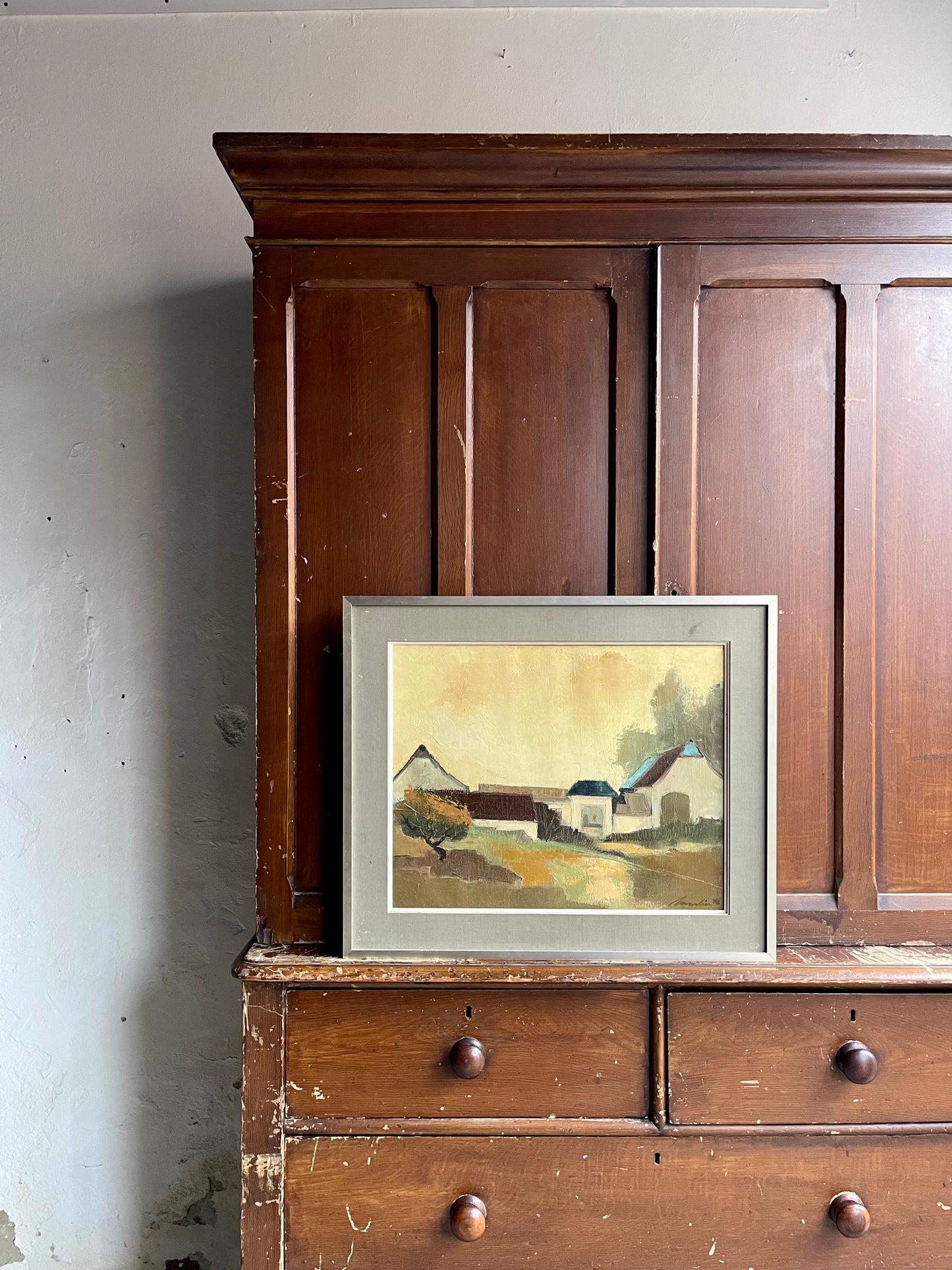 Antique Pine Linen Cupboard - #1892