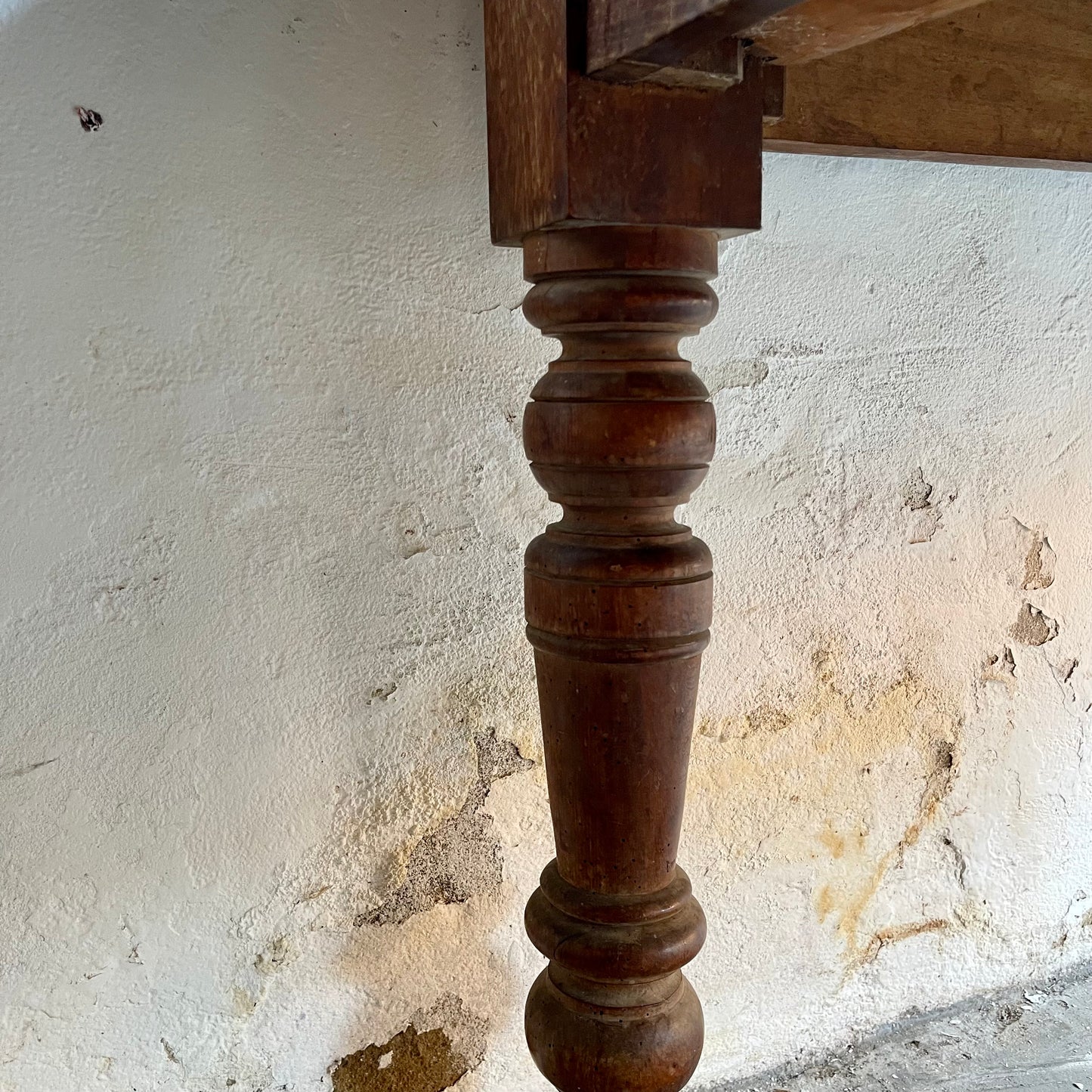 Antique Pine Farmhouse Table - #1876