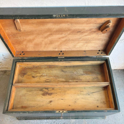 Vintage Pine Painted Toolbox - #1998