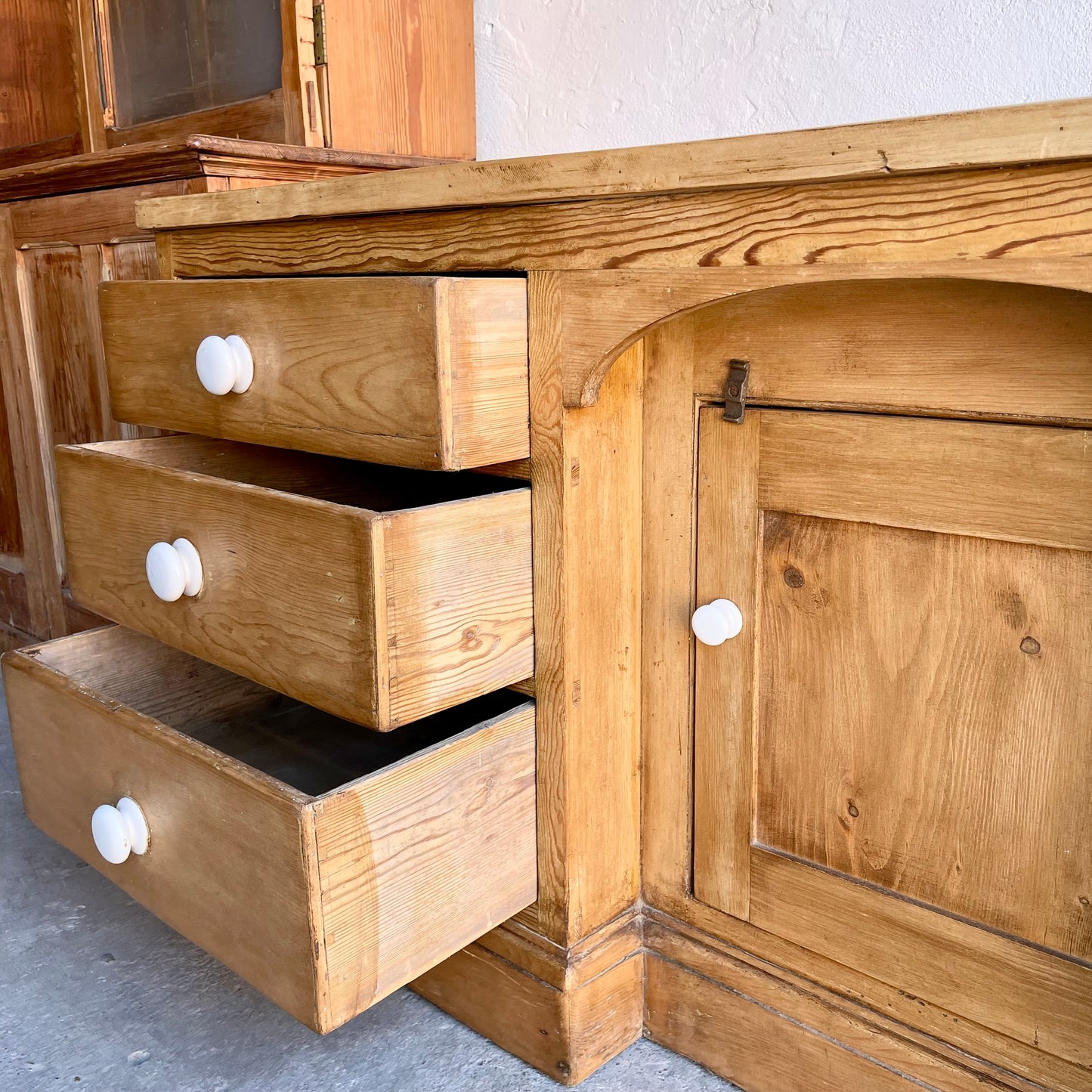 Antique Sycamore + Pine Dresser Base -#1562