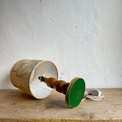 Vintage Wooden Lamp & Shade