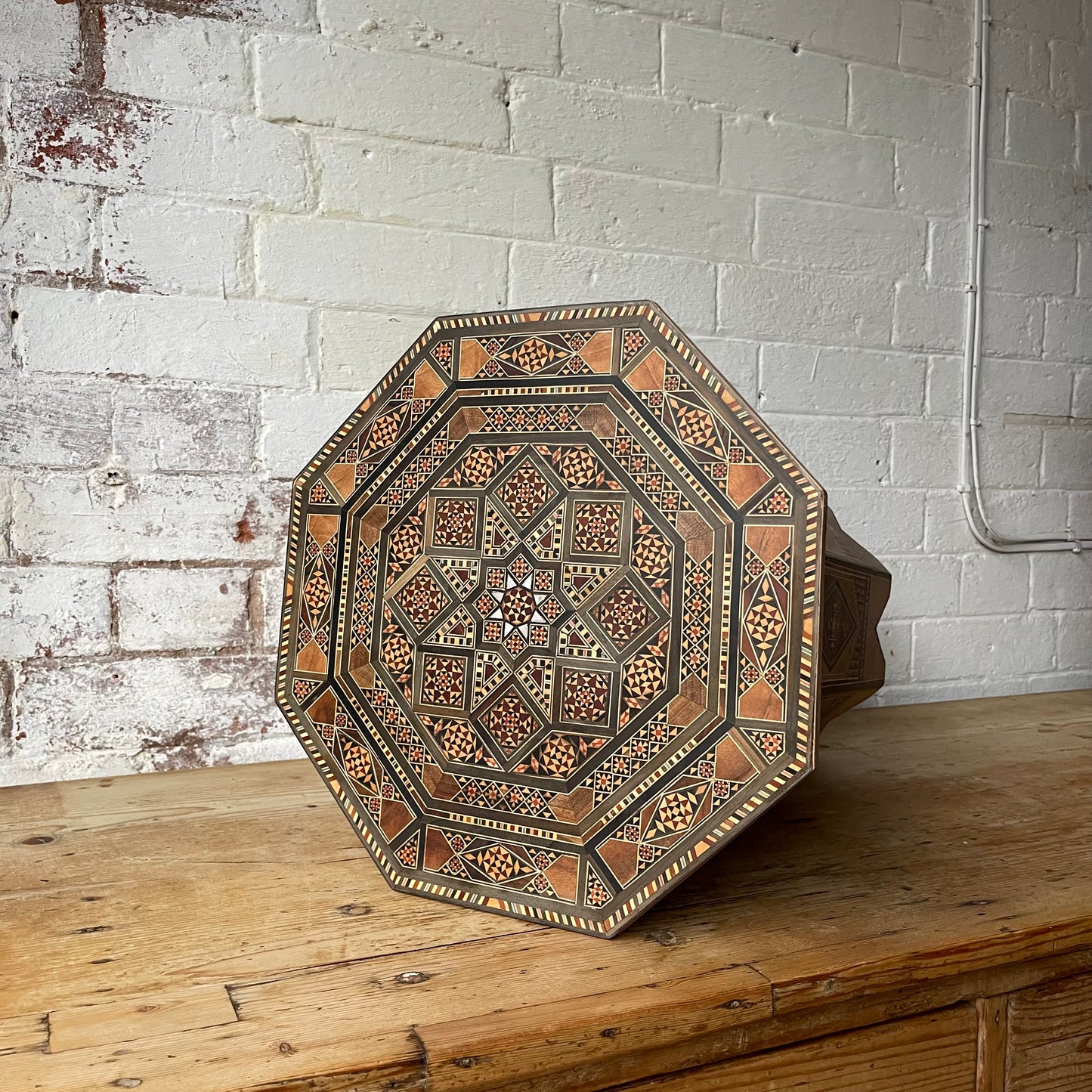 Moroccan Inlaid Marquetry Table - Small #1933