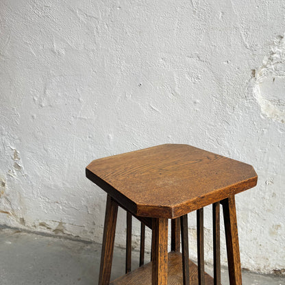 Vintage Wooden Stool/Side Table - #2107