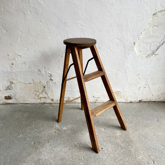 Antique Ladder Atlas Stool - 2097