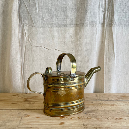 Antique English Brass Watering Can - #2205