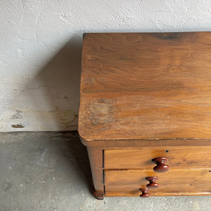 Antique Pine Chest Of Drawers -#1832