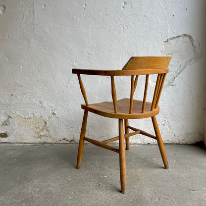 Antique Pine Captains Chair - #1841