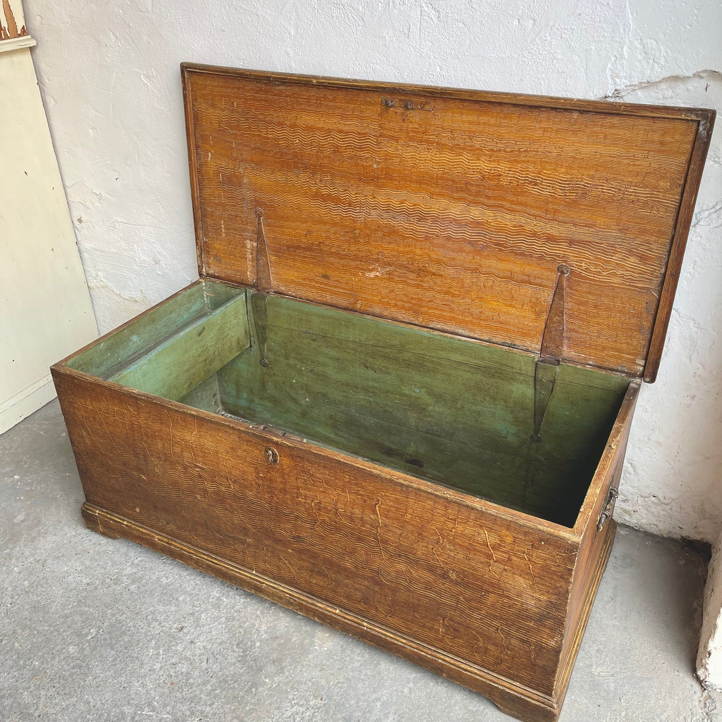 Antique Scumble Painted Blanket Box - #2027