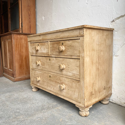 Antique Pine Chest Of Drawers - #