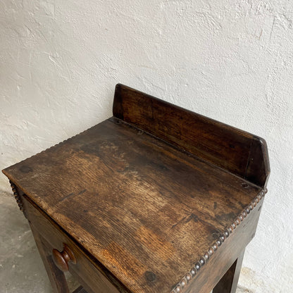 Antique Oak Side Table - #1802