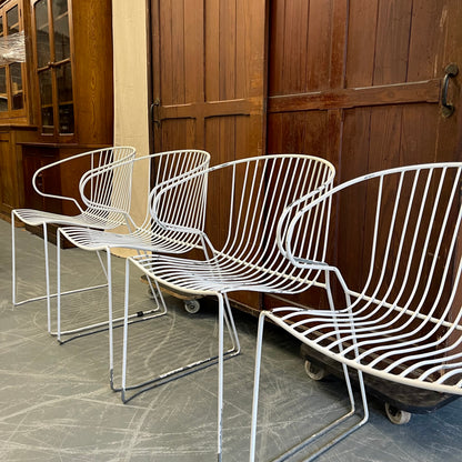 Set of Four Metal Painted Chairs - #2403