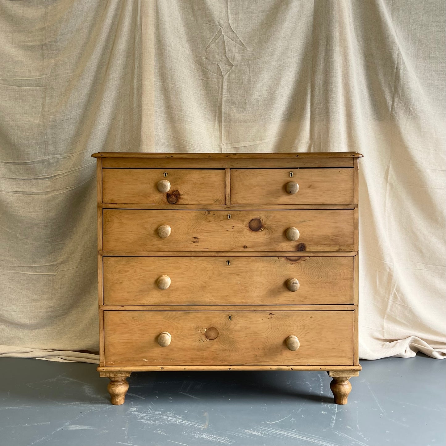 Antique Pine Chest of Drawers - #2191
