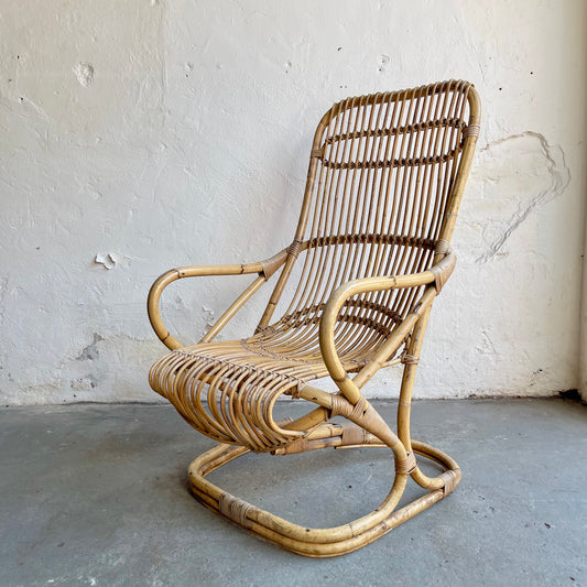 Vintage Italian Bamboo Armchair - #1099