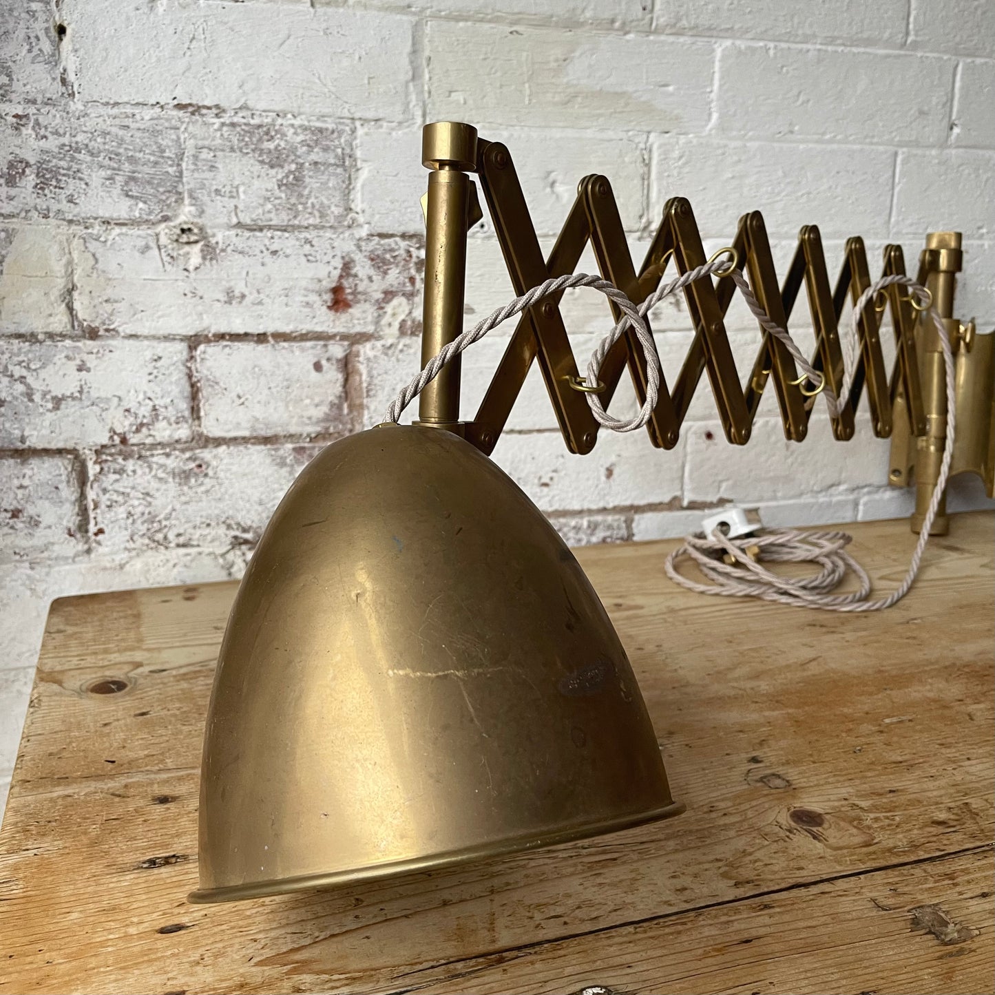 Vintage Brass Scissor Lamps - #1534
