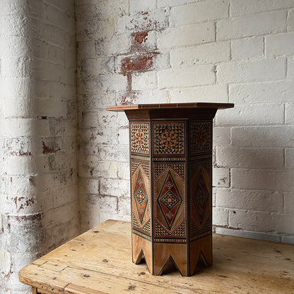 Moroccan Inlaid Marquetry Table - Small #1933