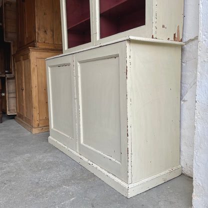 Antique Painted Glazed Cupboard - #1929