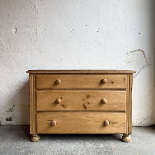 Antique Pine Chest Of Drawers - #1696