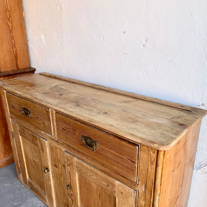 Unrestored Antique Pine Dresser Base -#1552