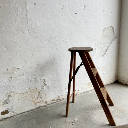 Antique Ladder Atlas Stool - 2097