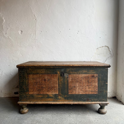 Antique Pine Painted Blanket Box - #1788