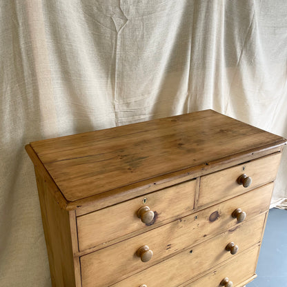 Antique Pine Chest of Drawers - #2191