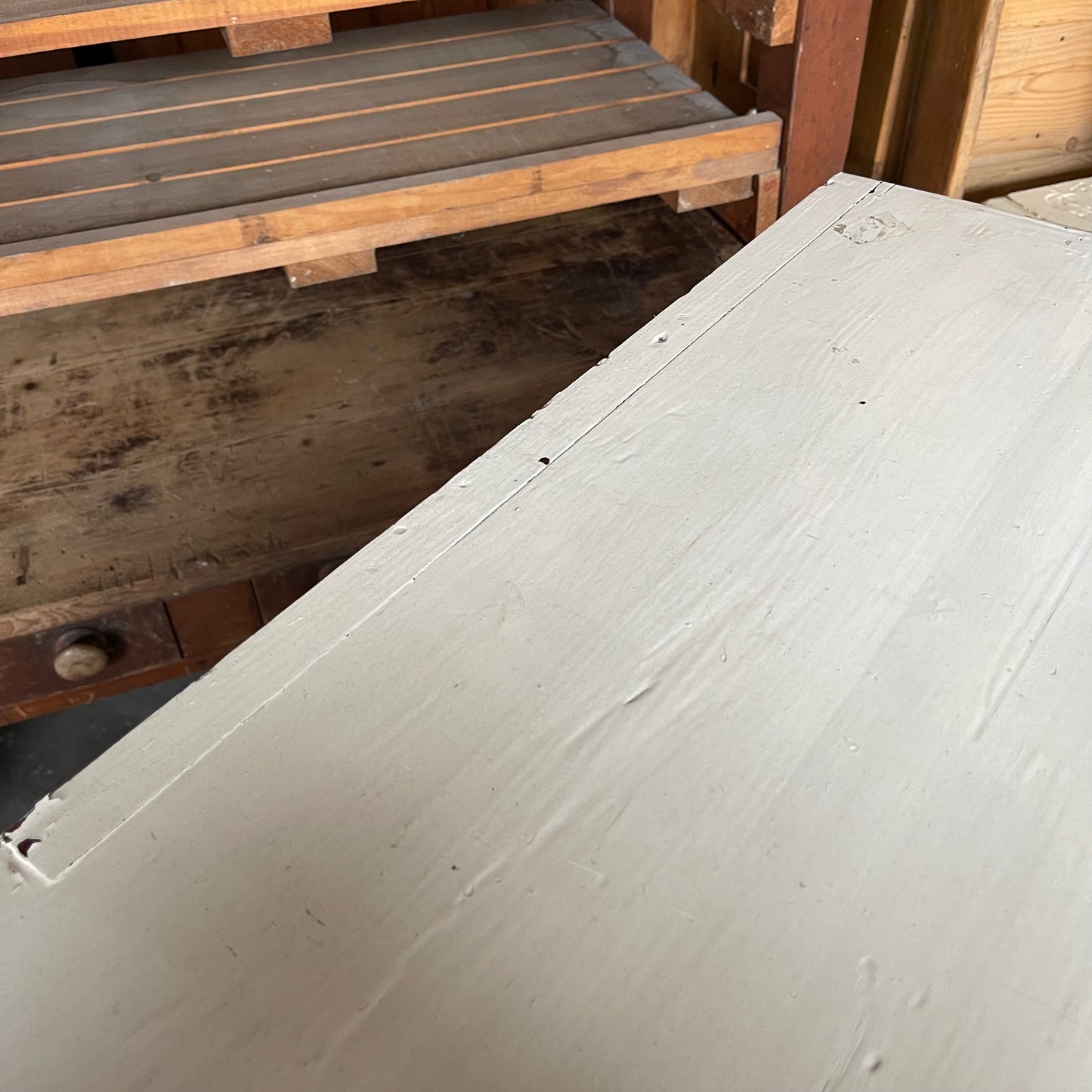 Antique Pine Painted Cupboard - #1977