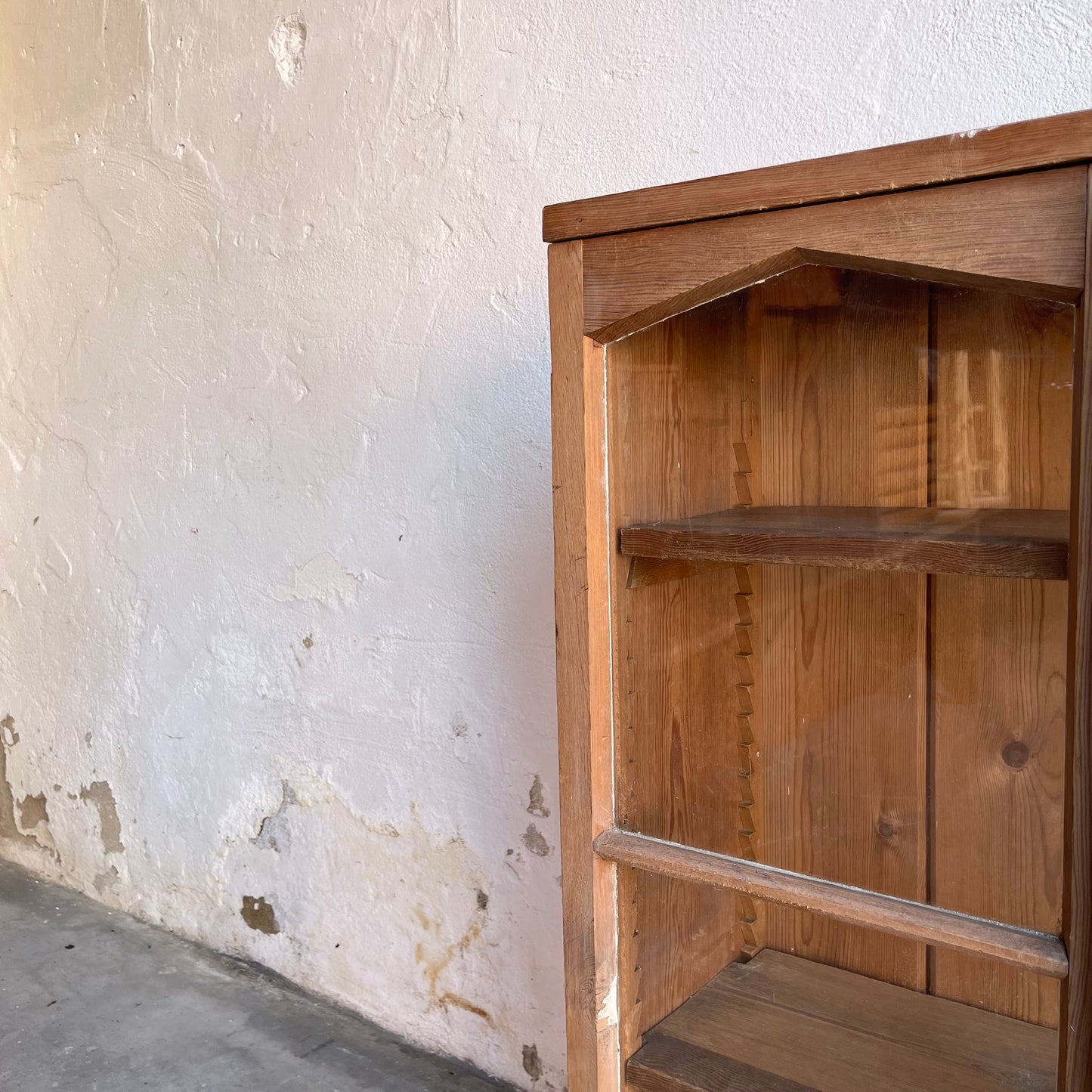 Antique Pine Glazed Cabinet - #2117